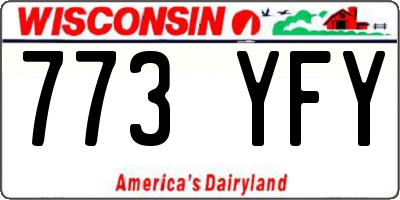 WI license plate 773YFY