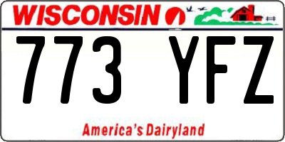 WI license plate 773YFZ