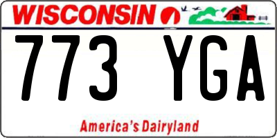 WI license plate 773YGA