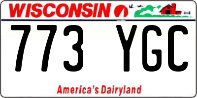 WI license plate 773YGC