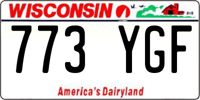 WI license plate 773YGF