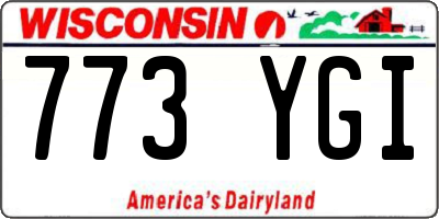WI license plate 773YGI