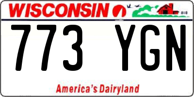 WI license plate 773YGN