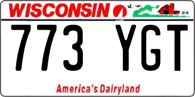 WI license plate 773YGT