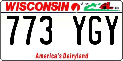 WI license plate 773YGY