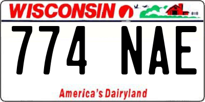 WI license plate 774NAE