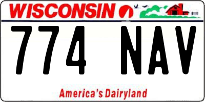 WI license plate 774NAV