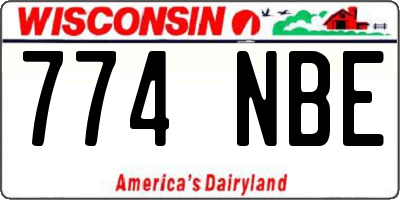 WI license plate 774NBE