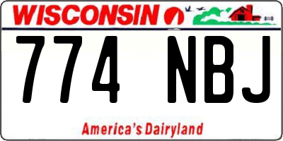 WI license plate 774NBJ