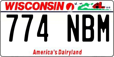 WI license plate 774NBM