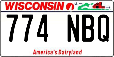 WI license plate 774NBQ