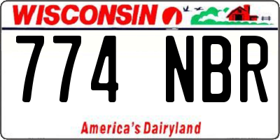 WI license plate 774NBR