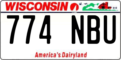 WI license plate 774NBU