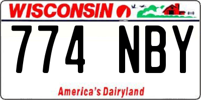 WI license plate 774NBY