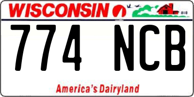 WI license plate 774NCB