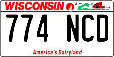 WI license plate 774NCD