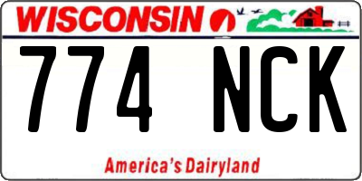 WI license plate 774NCK