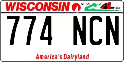 WI license plate 774NCN