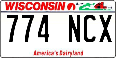 WI license plate 774NCX