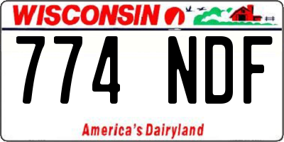 WI license plate 774NDF