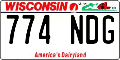 WI license plate 774NDG