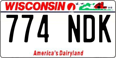 WI license plate 774NDK