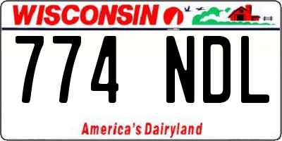 WI license plate 774NDL