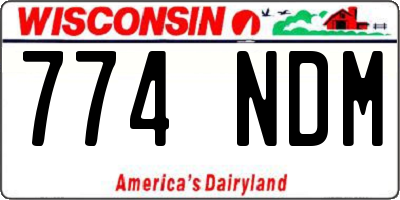 WI license plate 774NDM