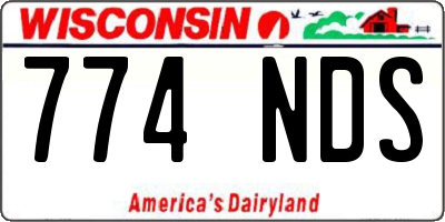 WI license plate 774NDS