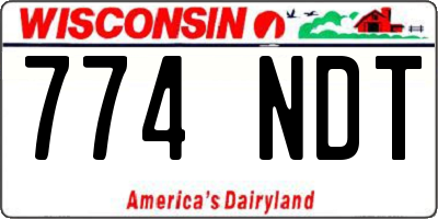 WI license plate 774NDT