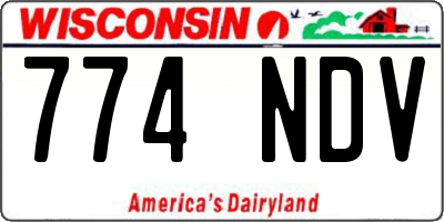 WI license plate 774NDV