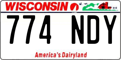 WI license plate 774NDY
