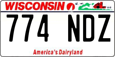 WI license plate 774NDZ