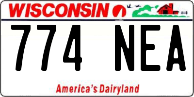 WI license plate 774NEA