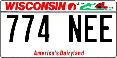 WI license plate 774NEE