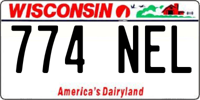 WI license plate 774NEL
