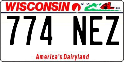 WI license plate 774NEZ