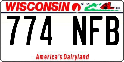 WI license plate 774NFB