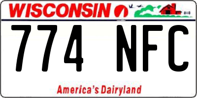 WI license plate 774NFC