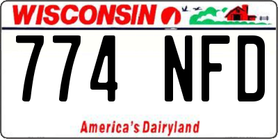 WI license plate 774NFD