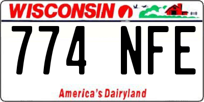 WI license plate 774NFE