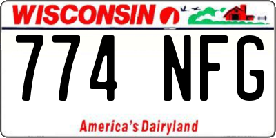 WI license plate 774NFG