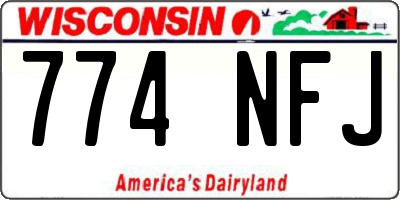 WI license plate 774NFJ