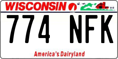 WI license plate 774NFK
