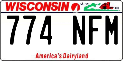 WI license plate 774NFM