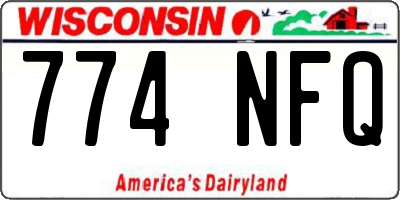 WI license plate 774NFQ