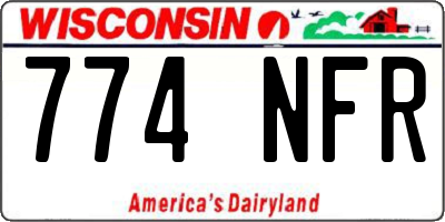 WI license plate 774NFR