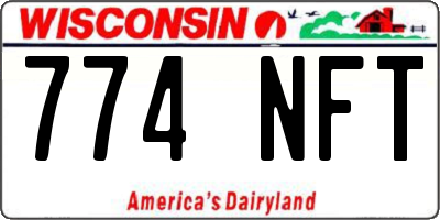 WI license plate 774NFT