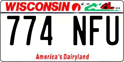 WI license plate 774NFU