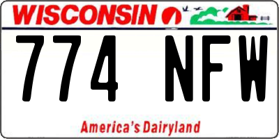 WI license plate 774NFW